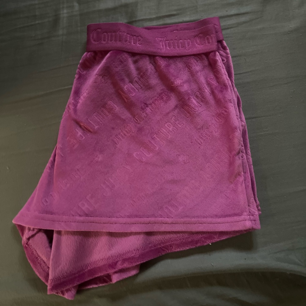 Purple pajama shorts